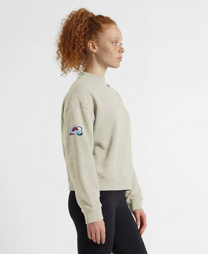 Champion Women's Colorado Avalanche Collar Script Triumph Relaxed-Fit Fleece Sweatshirt
