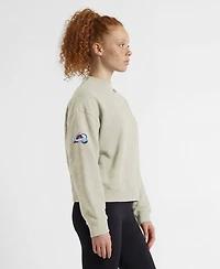 Champion Women's Colorado Avalanche Collar Script Triumph Relaxed-Fit Fleece Sweatshirt