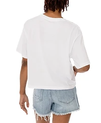 Gameday Couture Women's White Rowan Profs Claim To Fame Boxy Cropped T-Shirt