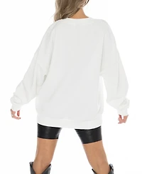 Gameday Couture Women's Villanova Wildcats Fair Catch Pullover Relaxed-Fit Sweatshirt