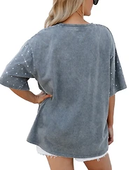 Gameday Couture Women's Gray Air Force Falcons On the Ball Oversized T-Shirt