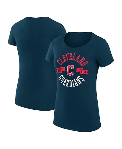 G-iii 4Her by Carl Banks Women's Cleveland Guardians Super-Slim Fit Graphic T-Shirt