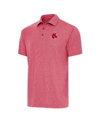 Antigua Men's Heather Red Boston Sox Par Polo Shirt