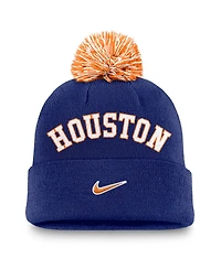 Nike Men's Royal Houston Astros Peak Cuffed Pom with Knit Hat