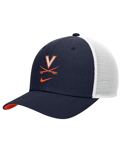 Nike Men's Navy Virginia Cavaliers Rise Trucker Dri-fit Adjustable Hat