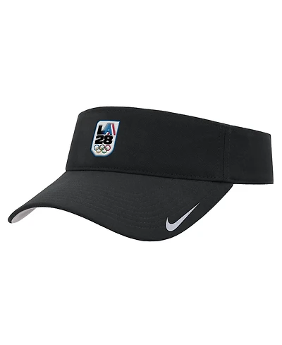 Nike Men's Black LA28 Summer Olympics Ace Dri-fit Adjustable Visor