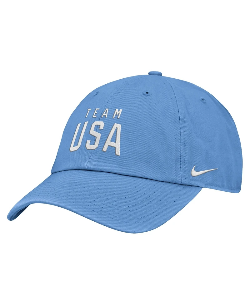 Nike Big Boys and Girls Light Blue Team Usa Club Unstructured Adjustable Hat