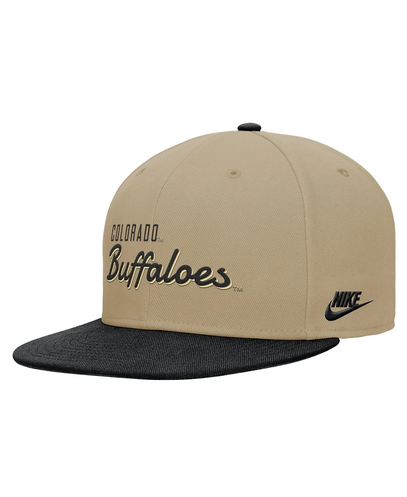 Nike Men's Beige/Black Colorado Buffaloes Pro Dri-fit Snapback Hat