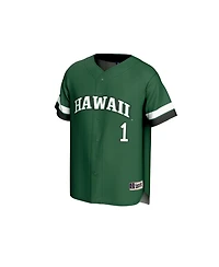 Gameday Greats Big Boys and Girls 1 Green Hawaii Rainbow Warriors Lightweight Collegiate Baseball Fashion Jersey