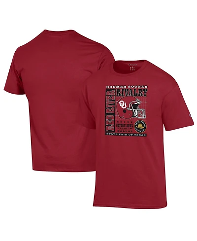 Champion Men's Crimson Oklahoma Sooners Red River Rivalry Slogan T-Shirt