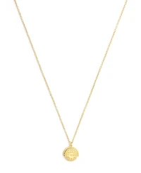 Coach Gold Heritage Coin Spinner Pendant Necklace