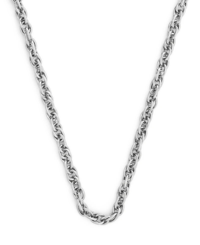 Coach Silver Heritage Twist Link Collar Necklace