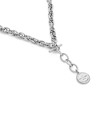 Coach Silver Heritage Twist Link Collar Necklace