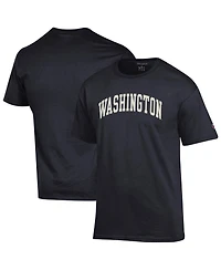 Champion Men's Black Washington Huskies Basic Arch T-Shirt