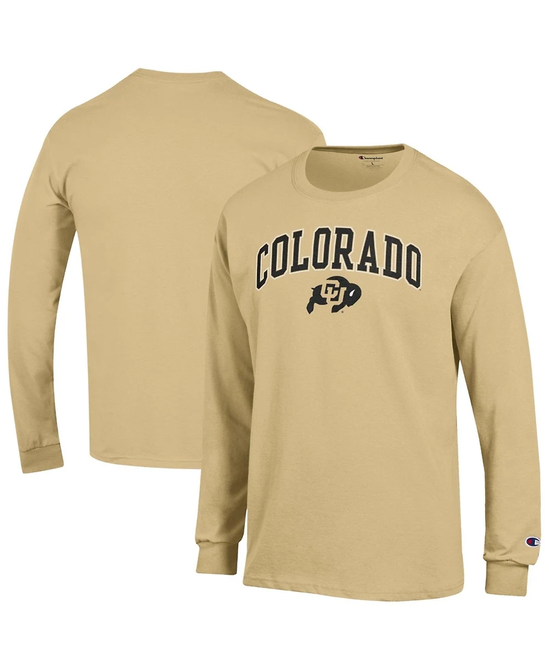 Champion Men's Champion Gold Colorado Buffaloes Arch Over Logo Long sleeves T-Shirt