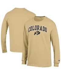 Champion Men's Champion Gold Colorado Buffaloes Arch Over Logo Long sleeves T-Shirt