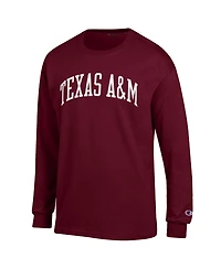 Champion Men's Maroon Texas A&M Aggies Basic Arch Long sleeves T-Shirt