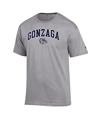 Champion Men's Champion Heather Gray Gonzaga Bulldogs Arch Over Logo T-Shirt