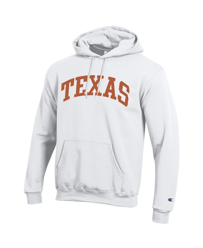 Champion Men's White Texas Longhorns Basic Arch Fleece Pullover Hoodie