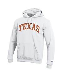 Champion Men's White Texas Longhorns Basic Arch Fleece Pullover Hoodie