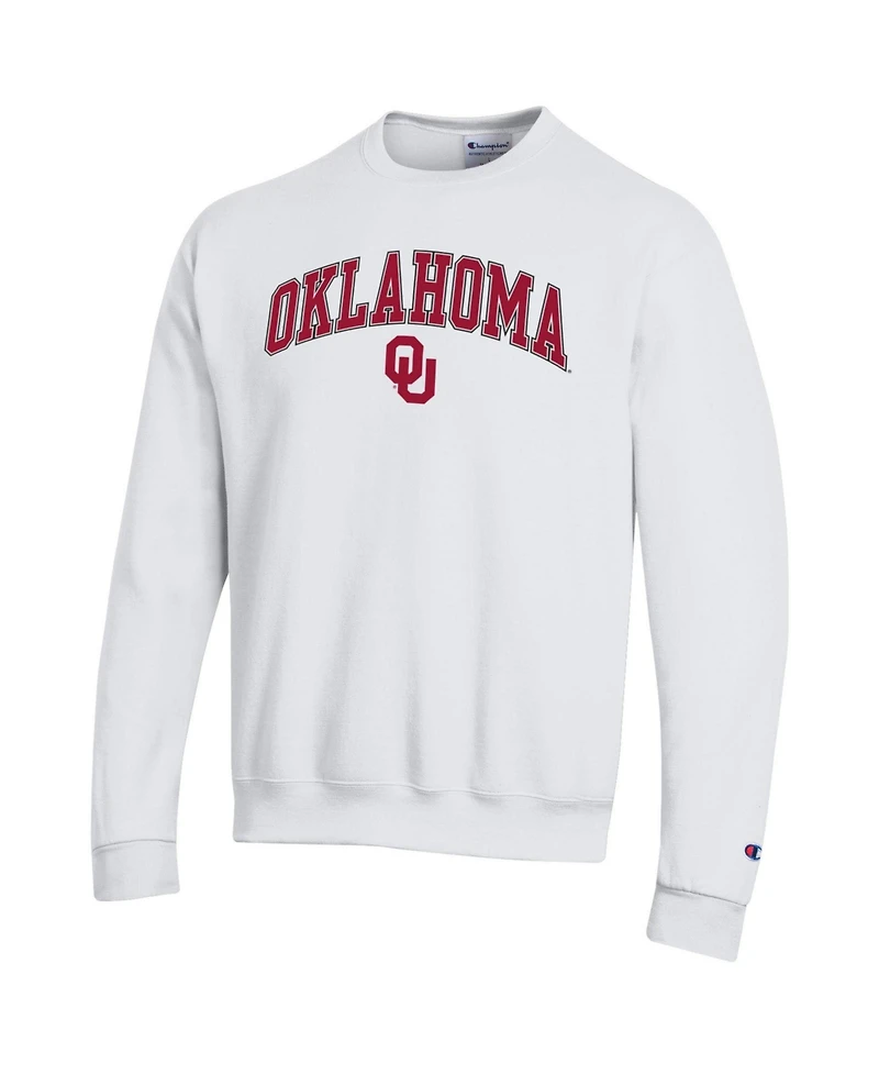 Champion Men's Champion White Oklahoma Sooners Arch Over Logo Pullover Sweatshirt