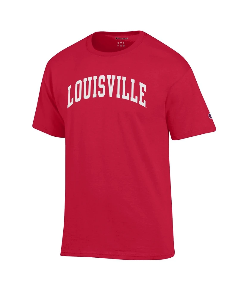 Champion Men's Red Louisville Cardinals Basic Arch T-Shirt