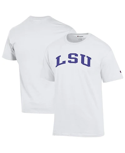 Champion Men's White Lsu Tigers Basic Arch T-Shirt