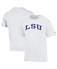 Champion Men's White Lsu Tigers Basic Arch T-Shirt