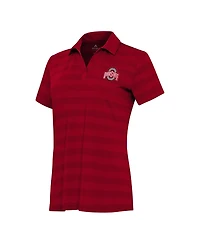 Antigua Women's Scarlet Ohio State Buckeyes Tunnel Polo Shirt