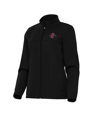 Antigua Women's Black San Diego State Aztecs Links 2 Full-Zip Golf Jacket