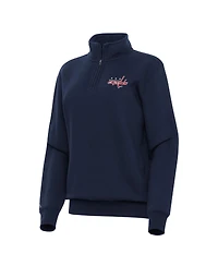Antigua Women's Navy Washington Capitals Victory Quarter-Zip Sweatshirt