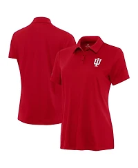 Antigua Women's Crimson Indiana Hoosiers Reprocess Polo Shirt