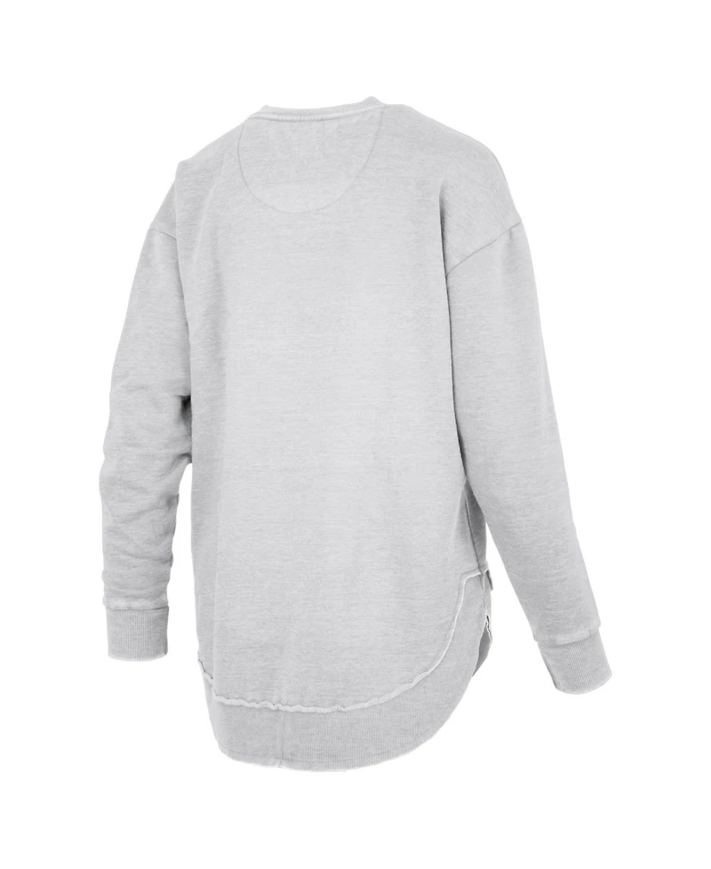 Pressbox Women's Heather Gray Kentucky Wildcats Marcus East Hall Poncho V-Neck Sweatshirt