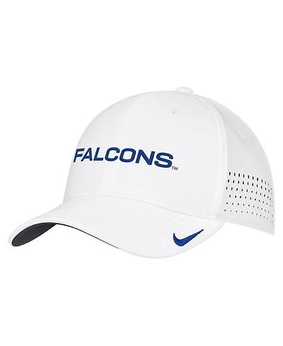 Nike Men's White Air Force Falcons 2026 On-Field AeroBill SwooshFlex Dri-fit Hat