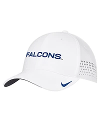Nike Men's White Air Force Falcons 2026 On-Field AeroBill SwooshFlex Dri-fit Hat
