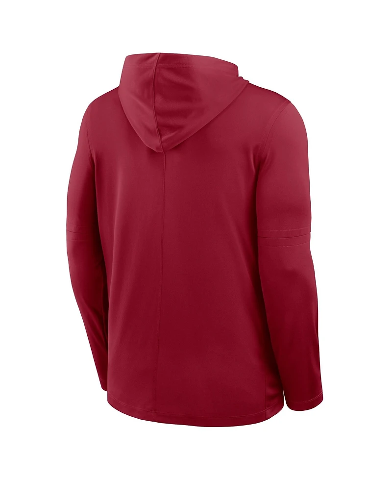 Nike Men's Cardinal Arkansas Razorbacks 2026 Sideline Dri-fit Lightweight Hoodie