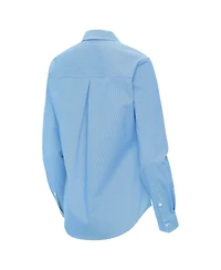 Antigua Women's Powder Blue Texas Rangers Porter Woven Long sleeves Button-Up Shirt