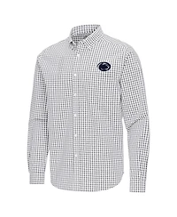 Antigua Men's Gray Penn State Nittany Lions Ellis Woven Tri-Blend Long sleeves Button-Down Shirt