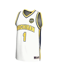 Gameday Greats Big Boys and Girls White Michigan Wolverines 2026 Ncaa Men's Basketball National Champions 1 Commemorative Fashion Jersey