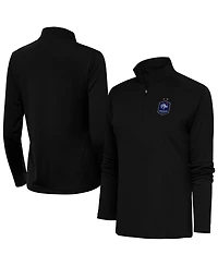 Antigua Women's Black France National Team Statement Half-Zip Pullover Sweatshirt