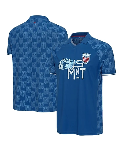 Antigua Men's Blue Usmnt V-Neck Polo Shirt