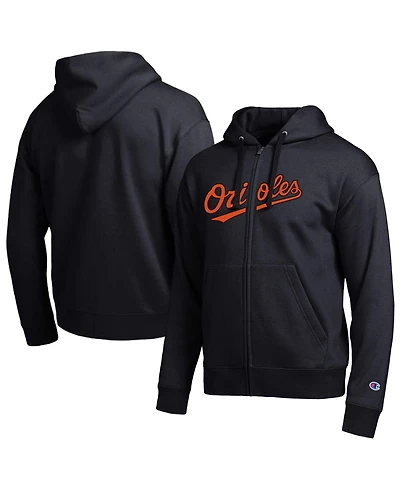 Champion Men's Baltimore Orioles Black All-Star Wordmark Full-Zip Hoodie