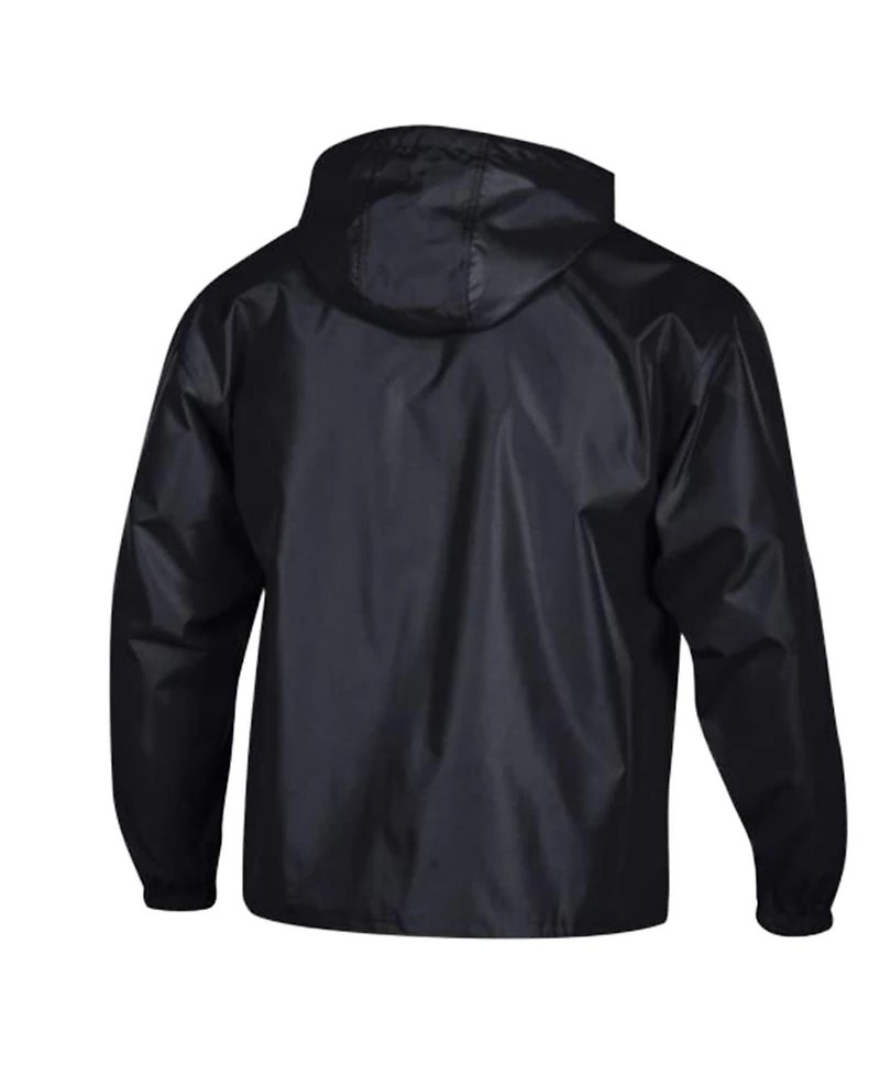 Champion Men's Black Cincinnati Bengals Packable Hooded Windbreaker Half-Zip Jacket