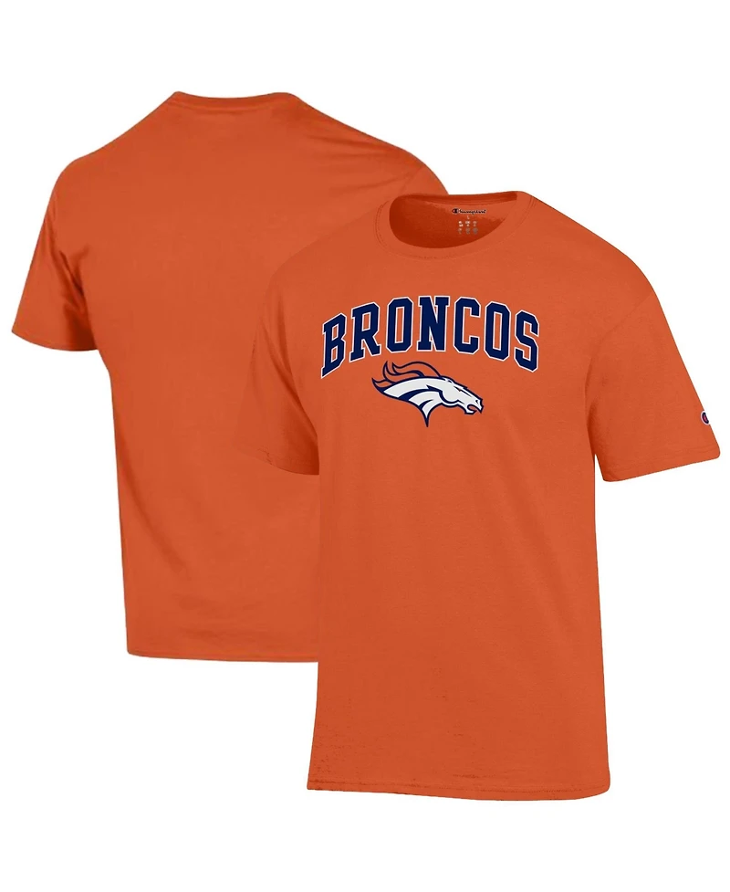Champion Men's Orange Denver Broncos Arch Over Logo T-Shirt