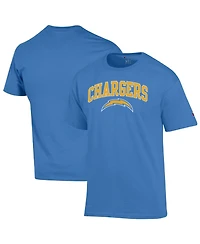 Champion Men's Powder Blue Los Angeles Chargers Arch Over Logo T-Shirt