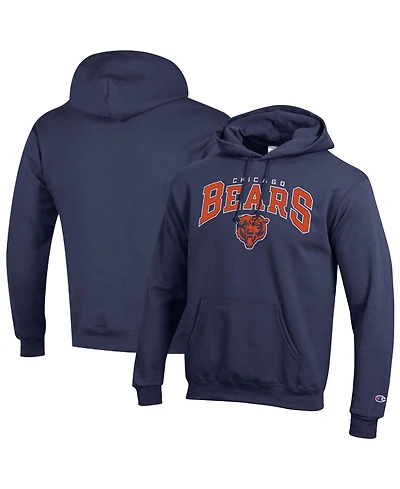 Champion Men's Navy Chicago Bears Power Blend Arch over Logo Hoodie