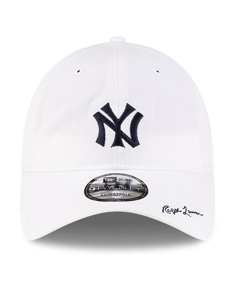 New Era Men's x Ralph Lauren White New York Yankees 9TWENTY Adjustable Hat