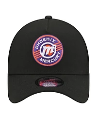 New Era Men's and Women's Black Phoenix Mercury Core Logo A-Frame 9FORTY Adjustable Hat