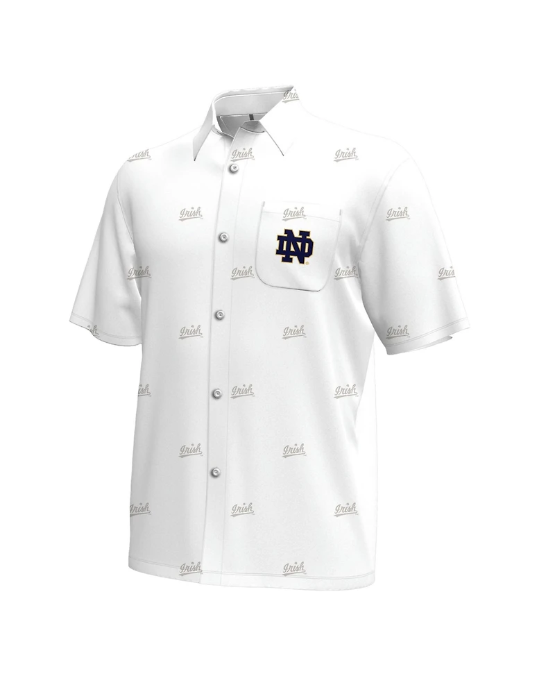 Under Armour Men's White Notre Dame Fighting Irish Gameday Armourfuse Button-Up Shirt