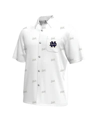 Under Armour Men's White Notre Dame Fighting Irish Gameday Armourfuse Button-Up Shirt